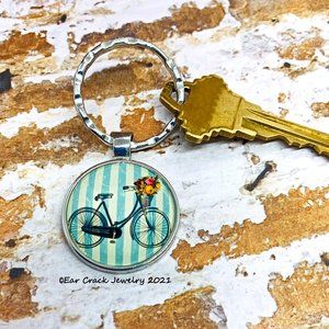 Handmade - Beach Bike Keychain